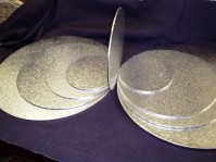 Double Thick Silver Cake Boards - Round