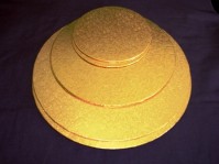 Single Thick Gold Cake Boards - Round