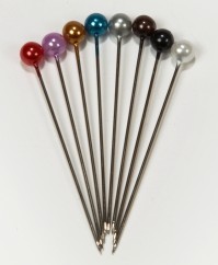Round Headed Pearl Pins 4cm Pin with a 4mm Head