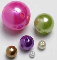 Beads White Ivory Gold Lilac and Mint